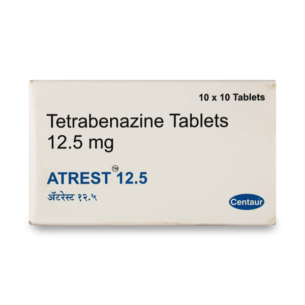 Atrest-12.5 atrest,tetrabenazine,tetrabenazine 12.5 mg,buy tetrabenazine online,huntington chorea treatment