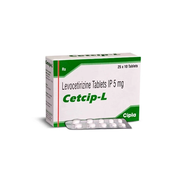 Cetcip-L-5-Mg cetcip l tablet,levocetirizine 5mg,xyzal generic
