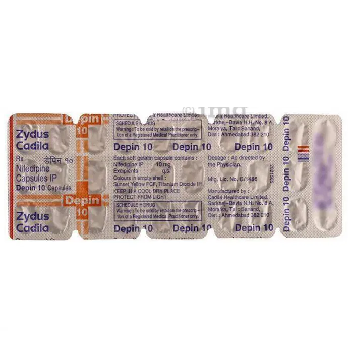 Depin nifedipine 10 mg