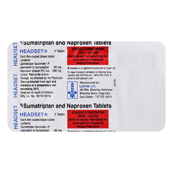 Headset-1 sumatriptan naproxen combination
