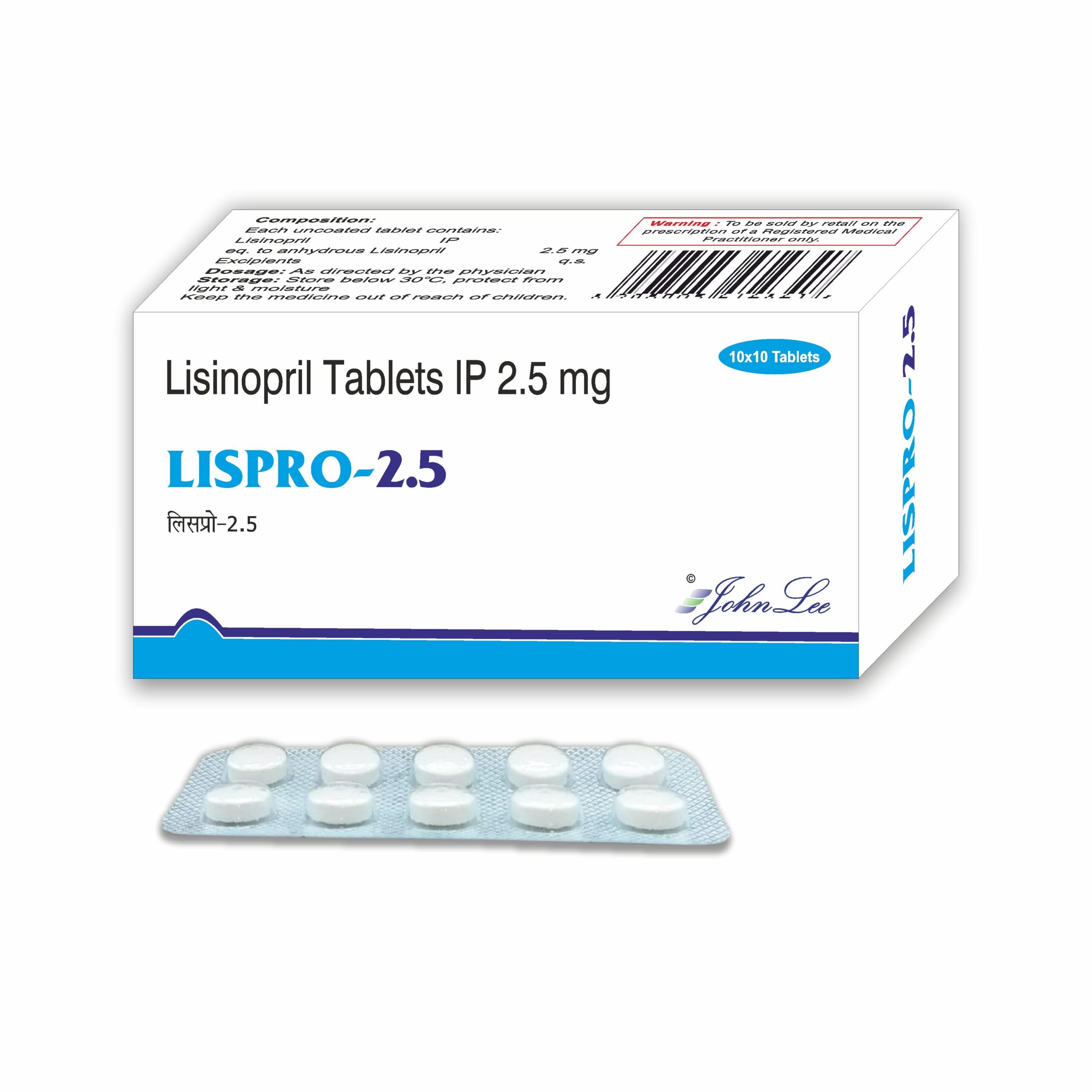 Lispro-2.5 lisinopril 10 mg