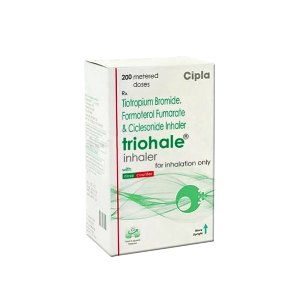 Triohale-Inhaler triohale inhaler,triple therapy hfa,severe copd inhaler