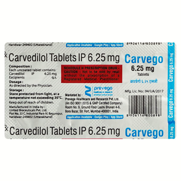 carvego_6_25mg carvedilol 6.25