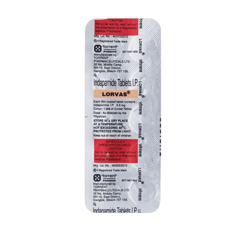 lorvas lorvas indapamide