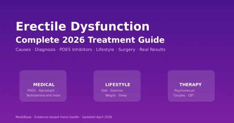 Erectile dysfunction complete 2026 treatment guide — medical, lifestyle and therapy options