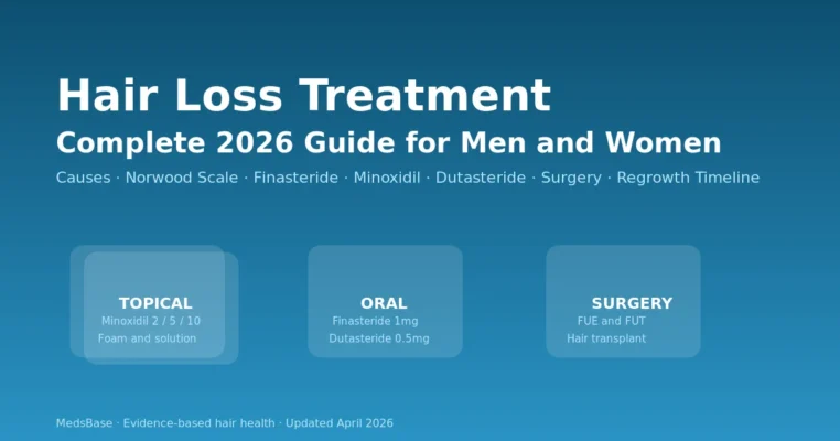 Hair loss treatment complete 2026 guide — topical minoxidil, oral finasteride, dutasteride and hair transplant surgery