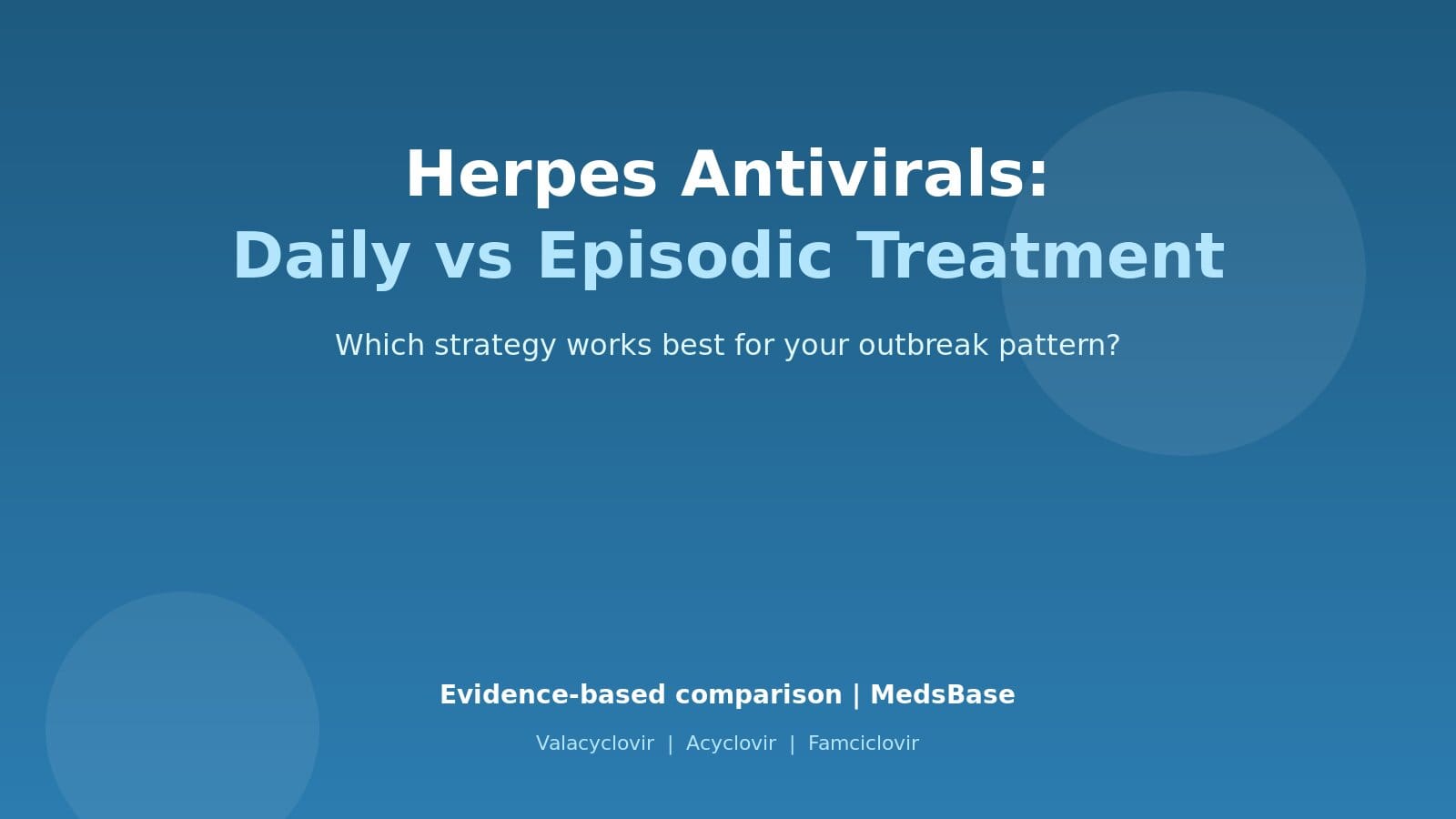 Daily vs episodic herpes antiviral treatment comparison guide — MedsBase