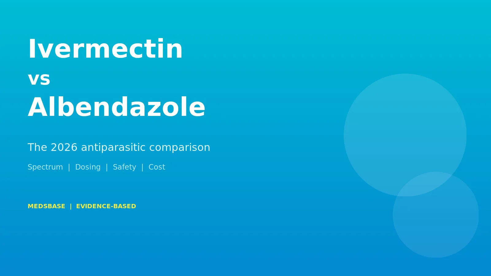 Ivermectin vs albendazole antiparasitic drug comparison 2026