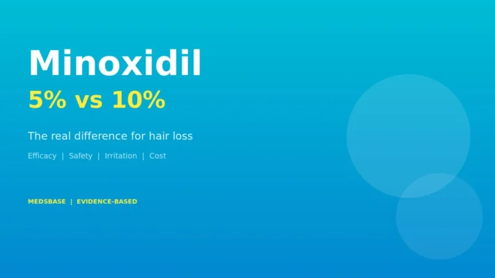 Minoxidil 5 percent vs 10 percent hair loss treatment comparison