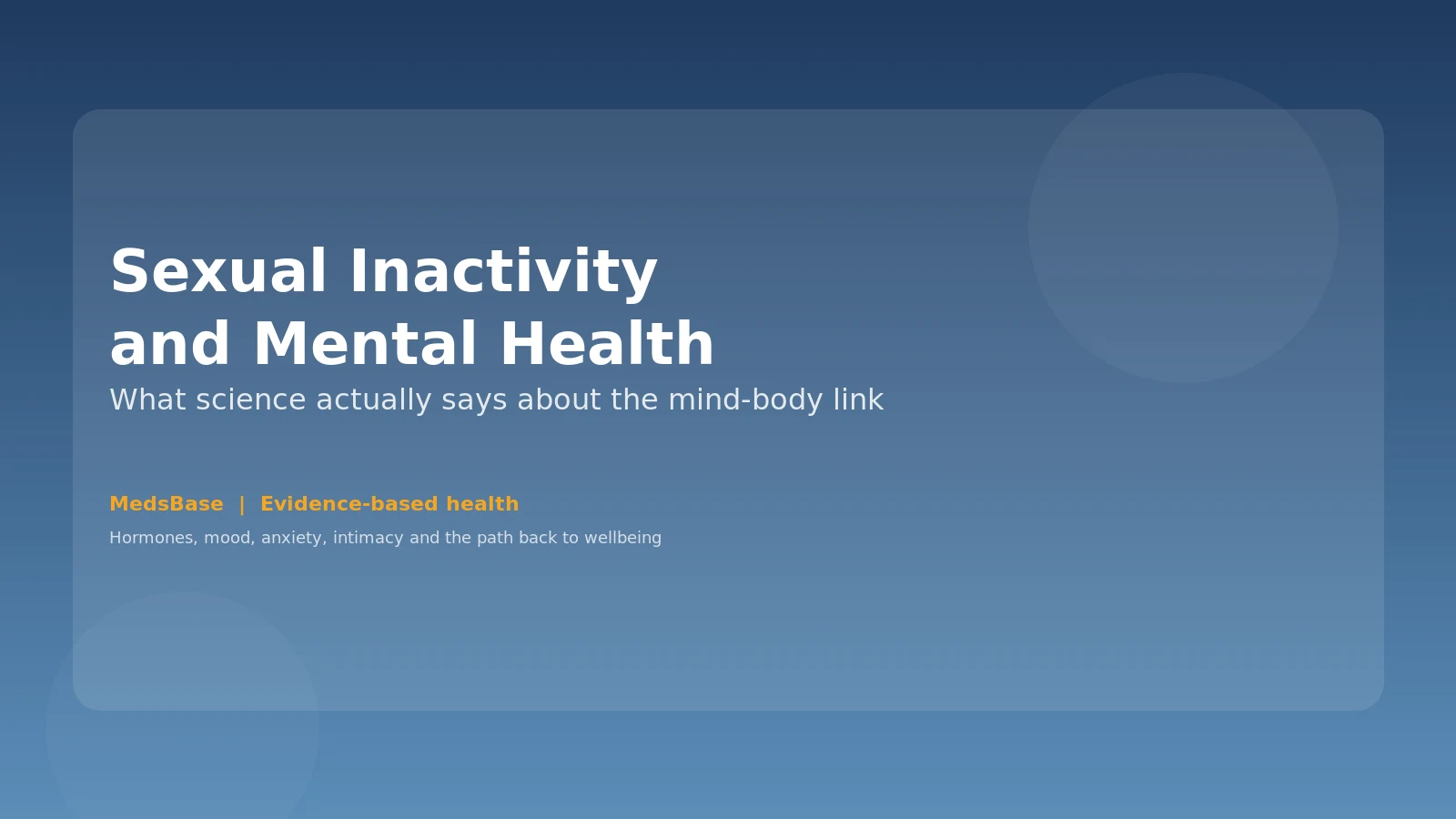 Sexual inactivity and mental health - a thoughtful person reflecting at dusk