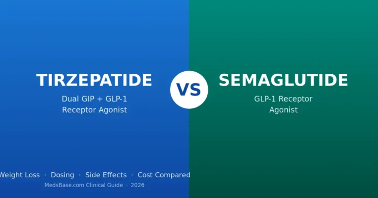 Tirzepatide vs semaglutide comparison — dual GIP/GLP-1 agonist versus GLP-1 receptor agonist