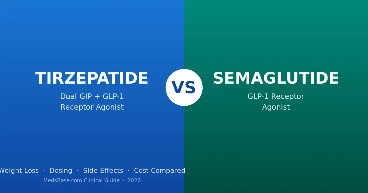 Tirzepatide vs semaglutide comparison — dual GIP/GLP-1 agonist versus GLP-1 receptor agonist