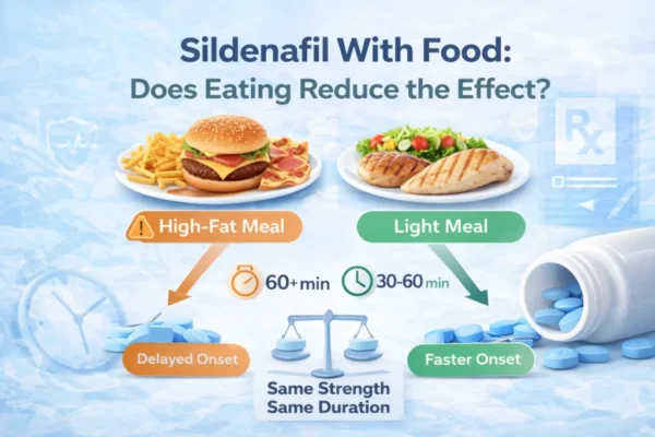 Sildenafil and food