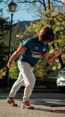 Athletic person training outdoors — tissue-repair research