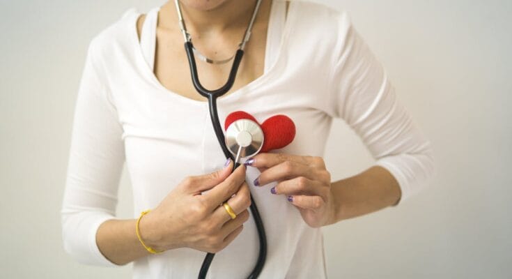 Stethoscope over heart — Jardiance vs Farxiga SGLT2 inhibitor cardio-renal benefit