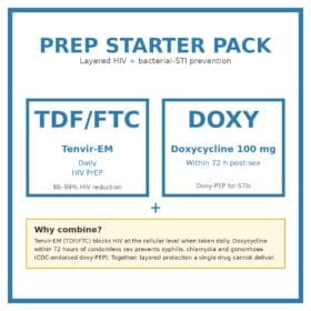 PrEP Starter Pack — Tenvir-EM + Doxycycline (Doxy-PEP)