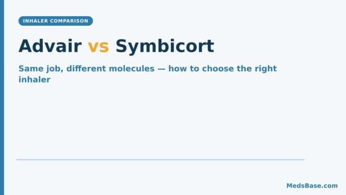 Advair vs Symbicort combination inhaler comparison guide from MedsBase