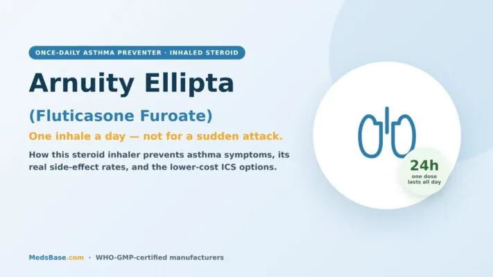 Arnuity Ellipta fluticasone furoate once-daily inhaler for asthma