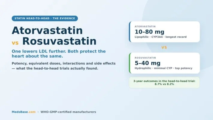 Atorvastatin vs rosuvastatin comparison of two statins for lowering cholesterol
