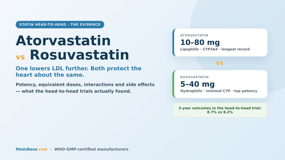 Atorvastatin vs rosuvastatin comparison of two statins for lowering cholesterol