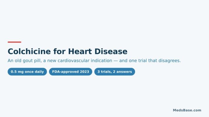 Colchicine for heart disease: the 0.5 mg dose, its approval, and conflicting trial results
