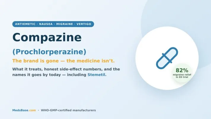 Compazine (prochlorperazine) guide — uses for nausea, migraine and vertigo, side effects, dosage and modern alternatives