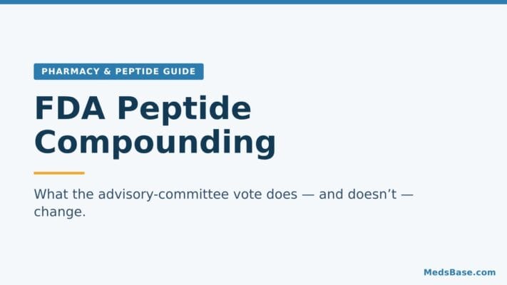 FDA peptide compounding: what the advisory committee vote means for the 503A bulks list
