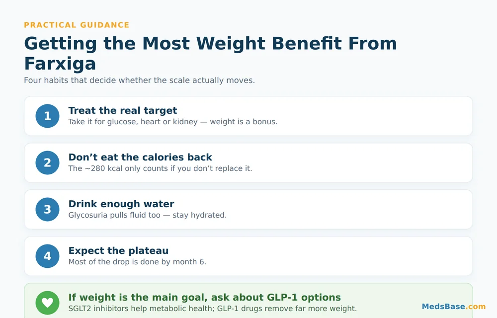 How to get the most weight benefit from Farxiga: four practical steps