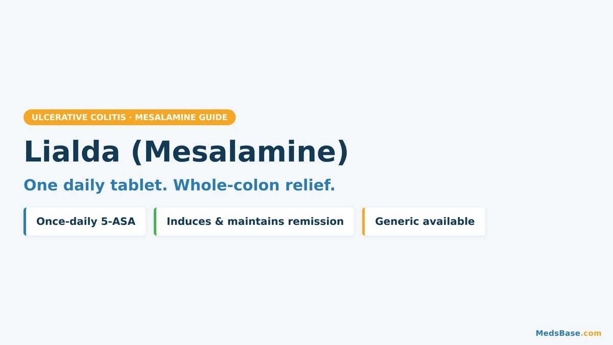 Lialda mesalamine delayed-release tablets guide for ulcerative colitis