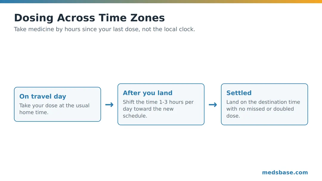 How to take medications across time zones while traveling