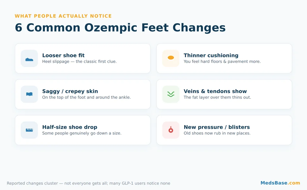 Six common Ozempic feet changes after rapid GLP-1 weight loss