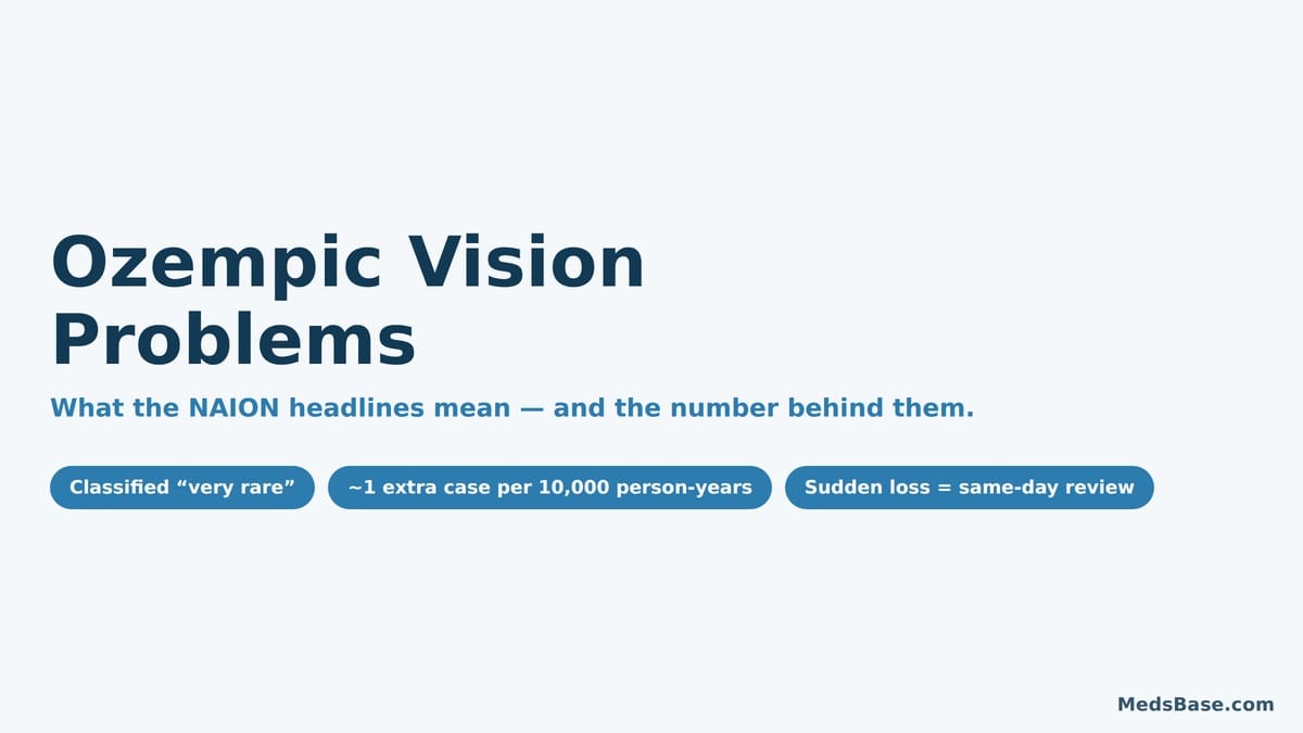 Ozempic vision problems explained — how rare NAION is and which symptoms need urgent review