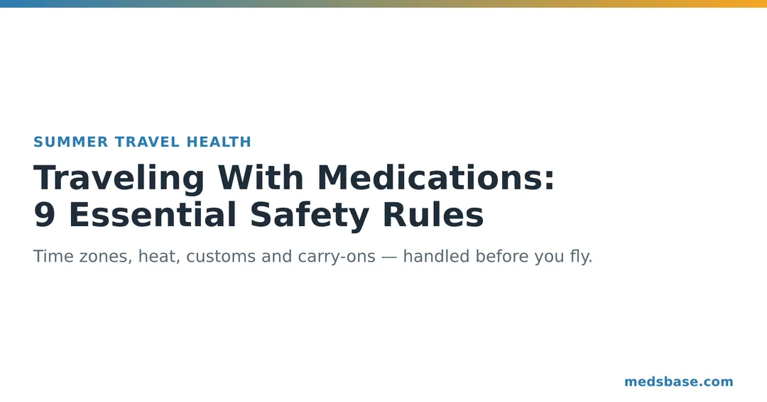 Traveling with medications packed safely in a carry-on for summer travel