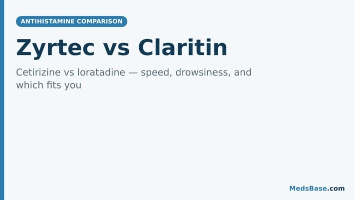 Zyrtec vs Claritin comparison: cetirizine versus loratadine antihistamines