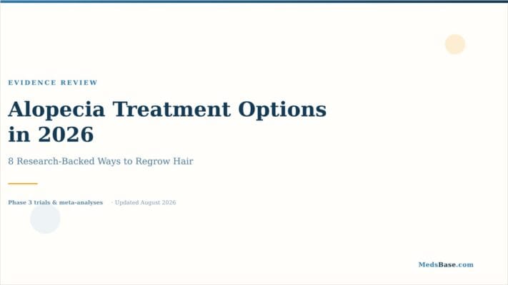 Alopecia treatment options compared — finasteride, minoxidil, JAK inhibitors, PRP, and more in 2026