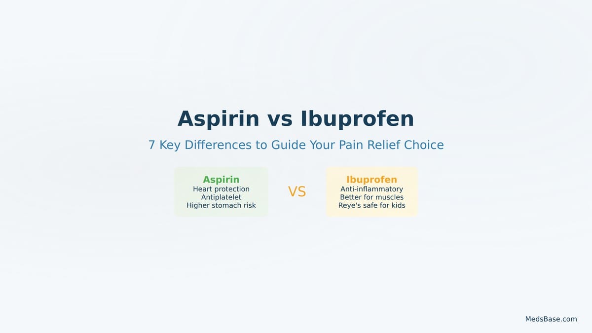 aspirin vs ibuprofen comparison pain relief guide