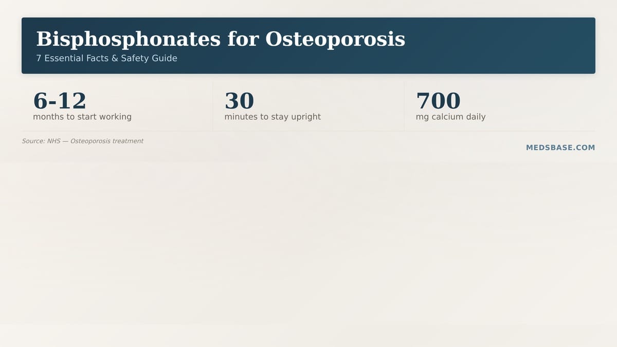 Bisphosphonates for osteoporosis — how they strengthen bone, dosing rules, and side effects