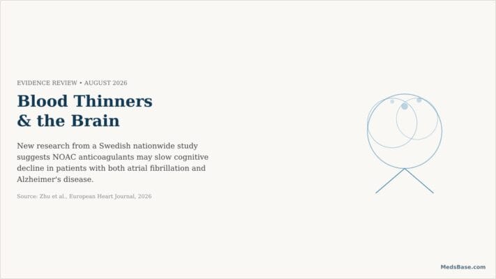blood thinners cognitive decline NOAC brain protection research 2026