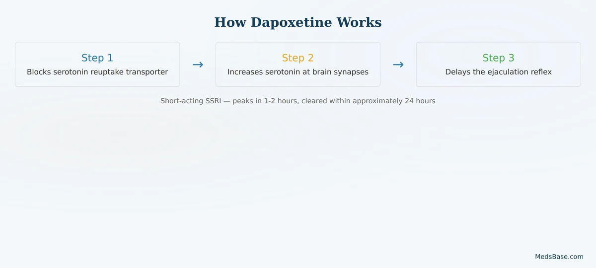 how dapoxetine works serotonin mechanism diagram