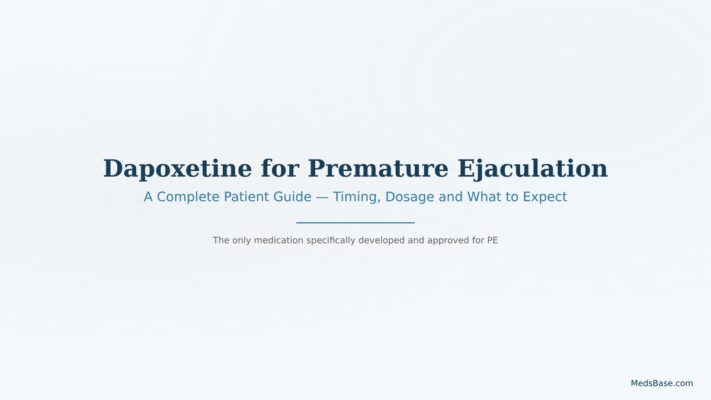 dapoxetine for premature ejaculation complete patient guide