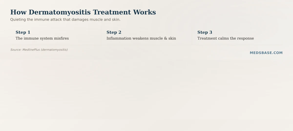 How dermatomyositis treatment targets the immune attack on muscle and skin