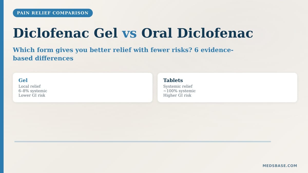 Diclofenac gel vs oral diclofenac comparison guide for pain relief