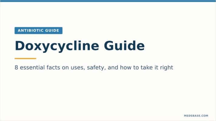 Doxycycline guide: uses, safety and how to take it right