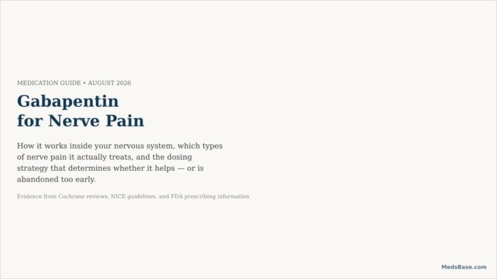 gabapentin for nerve pain medication guide mechanism dosing