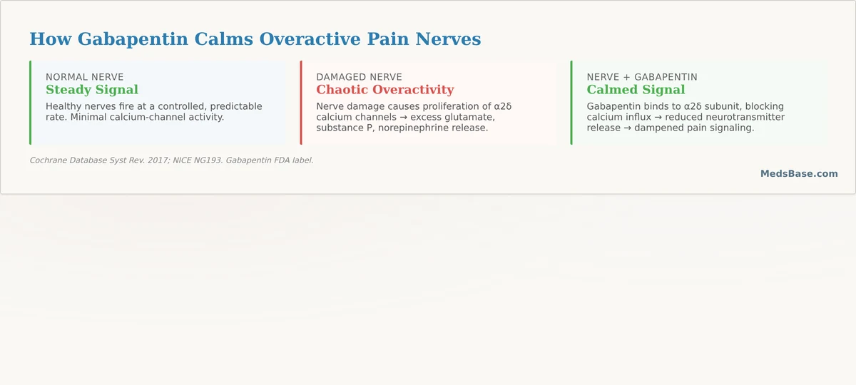 gabapentin for nerve pain mechanism of action calcium channel illustration