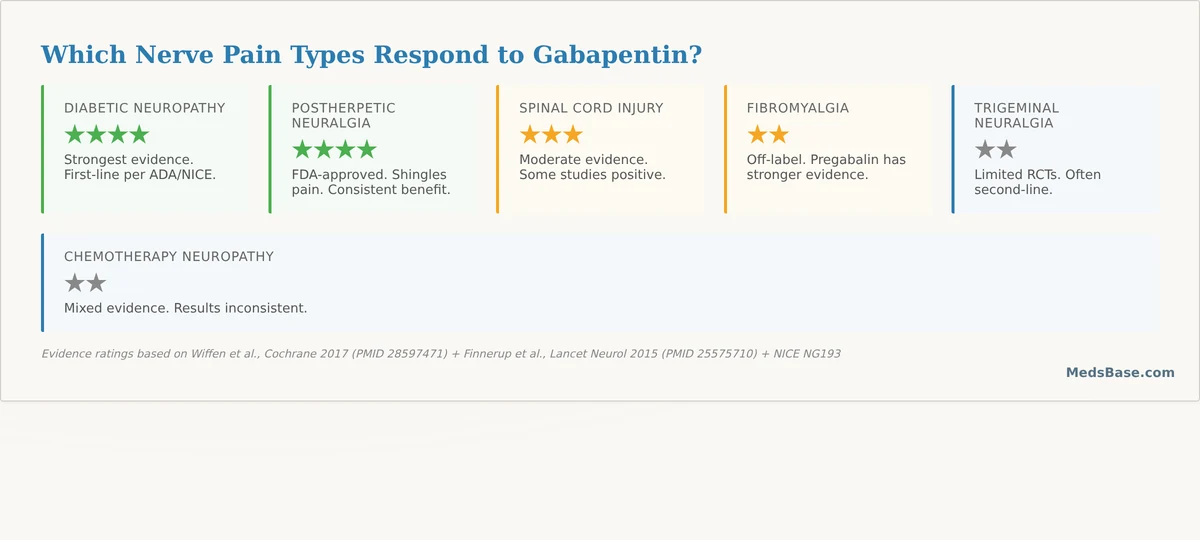gabapentin for nerve pain types of conditions evidence chart