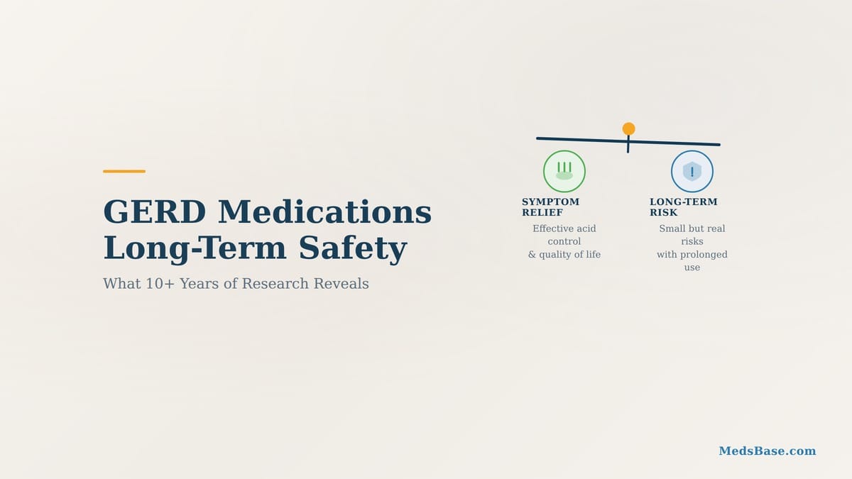 GERD medications long-term safety research evidence proton pump inhibitors