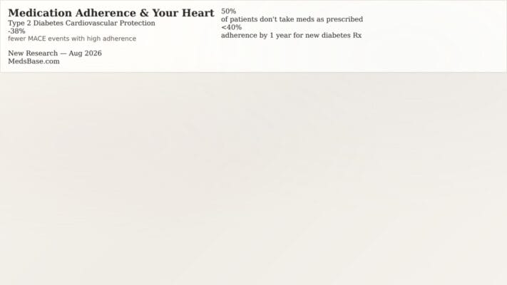 Medication adherence diabetes cardiovascular protection infographic