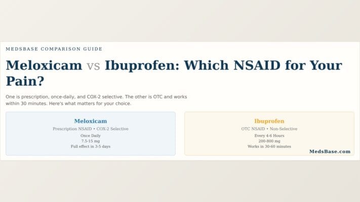 Meloxicam vs ibuprofen — prescription and OTC NSAID pain relief comparison