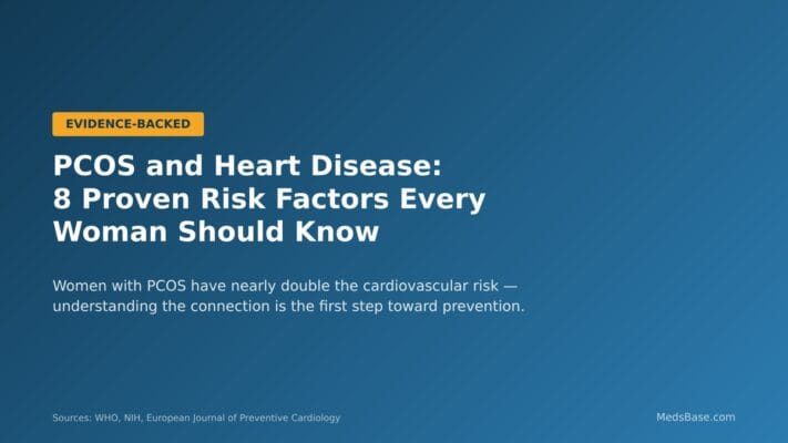 PCOS heart disease risk explained with medical illustration